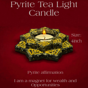 Pyrite Tea Light Candle