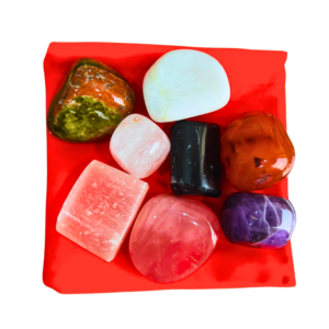 Fertility and pregnancy support crystal set with rose quartz, moonstone, and amethyst