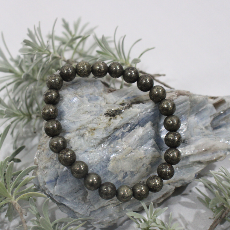 Pyrite Bracelet Pyrite bracelet for wealth and solar plexus chakra healing.