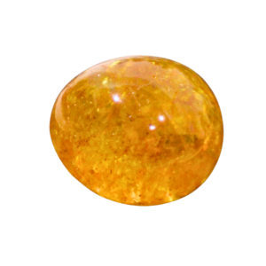 Citrine yellow tumble crystal used for abundance, confidence, and positive energy.