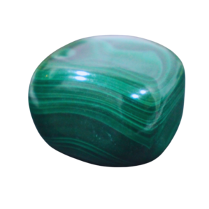 Malachite tumble crystal used for emotional healing, protection, and transformation.