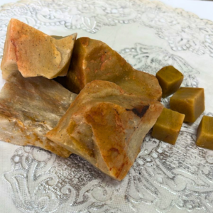 Natural Raw Yellow Aventurine crystal with an unpolished finish, valued for confidence, optimism, motivation, personal growth, and emotional balance.